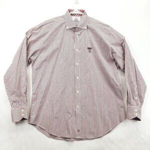 Thomas Dean Texas Tech Red Raiders Shirt Mens Large Red Black Cotton Flip Cuffs